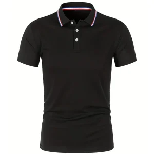 2025 Hot Sale Men's Summer Casual Breathable Comfortable Polo Shirt Men's Solid Color High Quality Short Sleeve T-Shirt